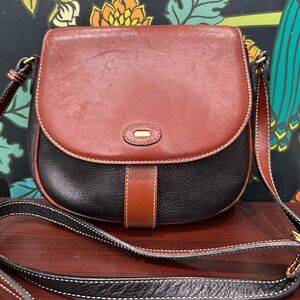 Bally Vintage Virage Two-Tone Leather Crossbody Bag